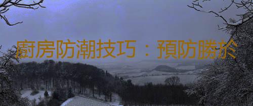 廚房防潮技巧：預防勝於治療